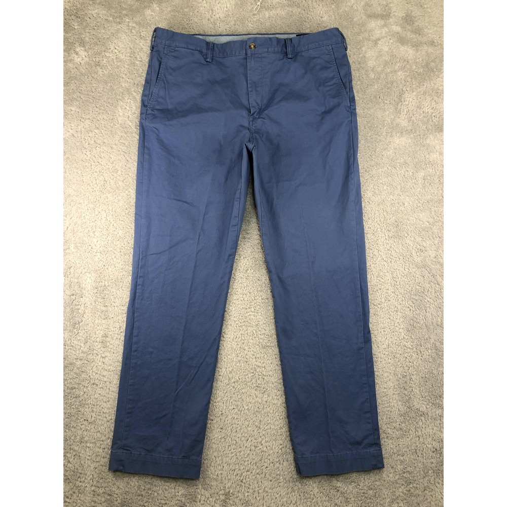 Polo Ralph Lauren Chino Pants Mens 40x32 (Tag 38x32) Blue Stretch Straight Fit